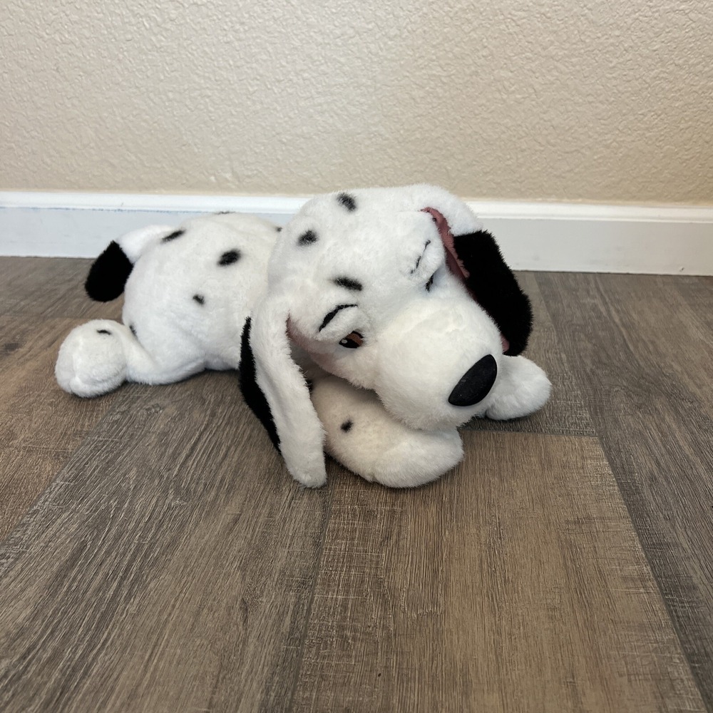 Disney Store 101 Dalmatians Little Dipper Puppy Dog Plush Blue Collar 16"